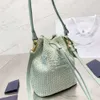 2024 Woman Straw Bags Bucket Bag Nylon Shoulder Hobos Chain Handbags Designer Crossbody Lady Small Totes