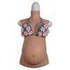 Costume Accessories Cosplay Soft 4-9 Month Silicone Fake Pregnant Crossdresser Belly Faux Ventre Grossesse De 3 A 9 Mois