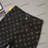 Xinxinbuy 2024 Erkek Kadın Tasarımcı Kot Pantolon Mektubu Jacquard 1854 Gündelik Pantolon Siyah Mavi Gri M-3XL