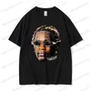 T-shirts masculins T-shirt hip hop chanteur de rap Youot Riot Red Rare Retro Graphic T-shirt Men's plus taille Vêtements Street Cotton Top T240122