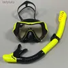 Diving Masks Professional swimming waterproof soft silicone glasses swimming glasses Full dry breathing tube diving maskL240122