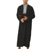 Vêtements ethniques Automne Mâle Robe Hommes Robe Résistant à l'usure Zip Up Respirant Casual Quotidien Durable Pleine Longueur Kaftan Confortable Mode