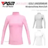 PGM – sous-vêtements de Golf en polaire pour femmes, T-shirt chaud à manches longues, col montant, hauts élastiques coupe-vent, automne et hiver