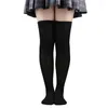 Vrouwen Sokken Zwart Gestreept Lang Voor Sexy Over Knie Dij Hoge Kousen Winter Warm Nylon Dans Cosplay JK Dames