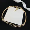 Collar de pulsera de cadena de oro de 18 quilates, collar de amante de diseñador, pulsera con dijes, letra para mujer, conjuntos de joyería