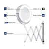 Mirrors 3x/5x/10x Led 2face Folding Magnifying Makeup Mirror 360 Degree Swivel Cosmetic Mirror Bathroom Vanity Mirror with Light Makeup