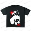 T-shirty męskie czyste bawełniane męskie ubranie Y2K Hip-hop Rock Rock Punk Goth Fashion Casual Printed T-shirt Vintage Estheat Harajuku Streetwear T240122