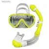 Máscaras de mergulho 2023 Novo profissional Snorkel Máscara de mergulho e Snorkels Óculos de mergulho Conjunto de tubo de natação Snorkel Criança UnisexL240122