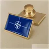 Pins Broches Noord-Atlantische Verdragsorganisatie NAVO Vlag Broche Badges Revers Hkd230807 Drop Levering Sieraden Dhf2M