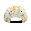 Bola bonés Noisydesigns luxo ouro floral impressão branco boné de beisebol unisex chapéu mulheres homens ao ar livre ajustável casal snapback osso