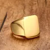 Мужской клубный перстень с печаткой на мизинец, персонализированный богато украшенный браслет из нержавеющей стали, классический Anillos, золотой тон, мужские украшения, Masculino Bijoux233M