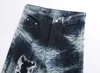 Jeans déchirés Jeans de créateur hommes Jeans droits hommes genou maigre droite moto à la mode longue droite trou Denim vente en gros