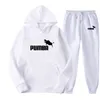 Tracksuits masculinos primavera outono homens e mulheres tracksuit 2 peças conjuntos unisex esporte ao ar livre hoodies velo moletom calças terno com capuz