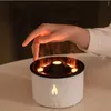 Humidifiers Volcano 3D Flame Aroma Diffuser Air Atomizer Stove Fire Effect Ultrasonic Essential Oil Aromatherapy Machine Flame Humidifier YQ240123