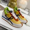 Designer Loewve Shoe Casual Shoes New Womens Loewew Leather Lace-Up Sneaker Lady Platform Running Trainers Thick Soled Woman Gym Sneakers Large Size 99