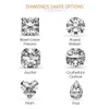 Voaino 18k 14k 9k or massif Hpht Vvs laboratoire cultivé diamant conception personnalisée bague d'éternité
