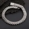 20MM Baguette Iced Out Men's Link Chain Hiphop Cuban Sier Diamond VVS Moissanite Necklace