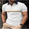 Camisa polo masculina respirável de verão marca emendada camisa polo casual de manga curta camisa de golfe masculina secagem rápida