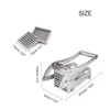2 Blades Sainless Steel Potato Chip Making Tool Home Manual French Fries Slicer Cutter Machine French Fry Potato Cutting Machine 2278m