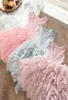 Летние платья для маленьких девочек, детское кружевное бальное платье с цветочным узором, детское пышное платье для девочек с тортом, праздничная одежда принцессы 4416502