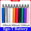 Batteria Ego-T 650mah 900mah 1100mah Batterie 10 colori Kit vaporizzatore per atomizzatore 510 filo Ce4 Ce5 MT3 H2 E Cigs Vape Pen