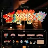 Ano chinês lanternas de papel diy handheld led dragão lanterna 2024 festival primavera lunar decoração para casa presentes 240119