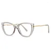 Оправы для солнцезащитных очков, модные женские очки «кошачий глаз», прозрачные ретро оптические очки, пластиковая оправа для очков TR9104