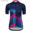 メンズTシャツサイクリングシャツTOPS CUSROO 2023 NEW WOMENS SHORT-SLEEVE JERSEYカスタムメイドガールサマーバイク衣類レディスポーツMTB WearH24122