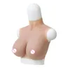 Costume Accessories E F G Cup Silicone Breast Forms Half Body Tight Suit for Transgender Drag Queen Crossdresser No Nipples