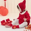 First Walkers verdickte Baby-Anti-Rutsch-Wanderschuhe für Säuglinge und Kleinkinder, Spielzeug-Cartoon-Socken mit Schleife, Jahr-Ledersohlenstrümpfe