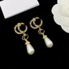 Vintage Designer Fashion Earrings Womens Luxury Pearl Ear Studs Wedding Mens Womens Earring Jewelry Ear Ring Wedding Party Gifts