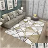 Carpets Nordic Marble Carpet For Living Room Area Rugs Antislip Badroom Large Rug Coffee Table Mat Bedroom Yoga Pad Home Decor11609840 Dhn5L
