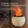 Humidifiers 2023 Aroma Diffuser Flame Volcano Humidifier Home Essential Oils Ultrasonic Mist Maker Jellyfish Fragrance Fogger Night Light YQ240122