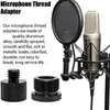 Microfoni 8 adattatori per supporto per microfono da 3/8 a 5/8 in metallo per monitor a vite per fotocamera