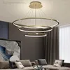 Lâmpadas pendentes casa sala de estar decoração anel teto jantar led lustre iluminação interior pendurado luminária lustre