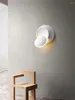 Wall Lamp Black White LED Revolving Lamps Modern Bedroom Bedside Living Room Nordic Hallway Bathroom Mirror Front Sconces Lights