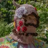 Beretten bloemen diefhoofd van balaclava emmer hoed vol Halloween-kostuum