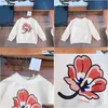 Hoodies Moletons Designer Hoodie para bebê de alta qualidade padrão de flor vermelha impressão crianças camisola tamanho 100-160 em torno do pescoço crianças pl dhays