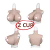 Faux seins coupe Z/S, Super gros seins réalistes en Silicone, fausse poitrine énorme en forme de goutte d'eau, seins de Cosplay pour transgenres