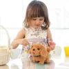 Plush Dolls Baby Toy Dog That Walks Barks Tail Wagging Plush Interactive Electronic Pets Puppy Montessori Toys for Girls Boys Christmas Gift