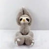 Sevimli tembel perde toka bebek orman hayvanı karikatür perde ipi bağlı peluş peluş oyuncak