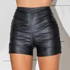 Women's Shorts Fashion Leather Women Casual Shiny Patent Outer Wear Pants Clothing