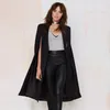 Women's Trench Coats British Style Open Sleeve Cloak Outwears Women Long Tuxedo Manteau Femme FS0052