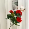 Decoratieve Bloemen 36Cm Kunstmatige Geranium Plant Zijden Bloem Planten Voor Bruiloft Thuis Christams Decor Fake Malus Spectabilis