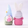 Décor du jour de pâques, 35cm, oreilles de lapin, Gnomes tenant des œufs, jouets, poupées, ornements pour la maison, cadeaux de pâques d'intérieur