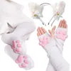 Socks Hosiery 3D Claw Socks Stockings Casual Cotton Thigh High Over Knee Sexy Socks Girls Womens Female Cute Cat Paw Cosplay Hairband Gloves YQ240122