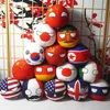 Bambole di peluche 10 cm Mini Countryball Ciondolo Poloniaball Peluche Ripiene Polonia ONU Regno Unito Turchia Brasile Stati Uniti Russia Germania Francia Unione Europea UE