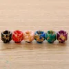 510 Drip Tip Shine Epoxidharz Blume Wide Bore Shining DripTips Dual O Ring Mundstück Raucherzubehör mit Acrylbox ZZ