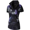 Jeansian Asian Style Women's Casual Short Sleeve T-shirt tee Floral Print Polo Shirts Tshirt Golf Polos Tennis Badminton SWT311