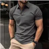 Летняя мужская рубашка-поло с нагрудным карманом, мужская спортивная рубашка-поло, модная дышащая футболка, футболка для гольфа и кемпинга